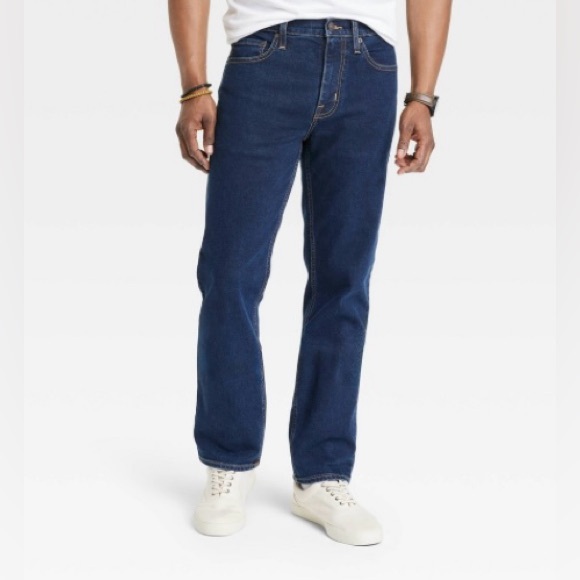 Men's Straight Fit Jeans - Goodfellow & Co Navy Denim 30x30 New - Picture 1 of 4